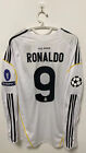 Cristiano Ronaldo #9 Real Madrid 2009/10 UCL Home Long Sleeve Jersey L
