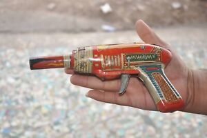 Vintage Fire Sparkle Rubina Gun Litho Colorful Toy