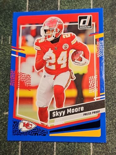 Skyy Moore 🔵 BLUE PRESS PROOF 🔵 Donruss 2023 💥💥 Chiefs