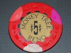 MONEY TREE $5 Casino Gambling Gaming Poker Five Dollar Chip Rare Reno Nevada NV