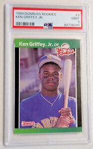 New ListingKEN GRIFFEY JR 1989 Donruss Rookies Baseball RC Card #3 PSA 9 Mint HOF Mariners