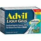 Advil Liqui-Gels Minis Pain Reliever & Fever Reducer Capsules 200 mg 20 Count