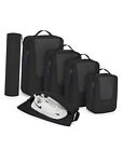 Packing Cubes for Suitcases, 6 Set Suitcase Organizer Bags Set & Packing Black