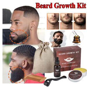 Beard Growth Oil Fast Growing Beard Mustache GROOMING Kit Derma Roller for Men
