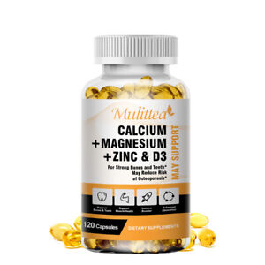 Calcium Magnesium Zinc & Vitamin D3 Capsules Support Bone Health ,Immune ,Energy
