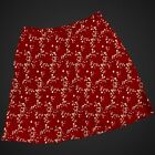 Gap Mini Skirt Micro Floral Red Vintage 100% Rayon