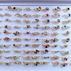 Wholesale Colorful Rhinestone Mixed Rings Bulk Finger Band Ring Jewelry Bulk Lot