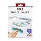 Kiss Power File X Nail Dryer All in One Nail Care Kit Rechargeable Handle 16 Pc