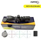 SNIPER 3-9x32 Compact Rifle Scope Mil Dot RGB Front AO /w Picatinny Rings & Caps