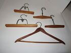 Lot of 5 Vintage Wooden Clothes Hangers-4 for Pants/Skirts-One Snapo