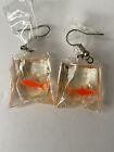 Goldfish Bag Earrings Gold Fish Dangle Earrings | Koi Orange Fish Acrylic
