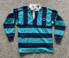 Vintage Columbia Knit Polo Rugby Shirt Mens Large Heavyweight Virginia Tech