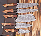 Custom Made Damascus Chef Knife Set Kitchen Cutlery - Hand Forged Damascus 2803