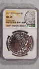 2021 D NGC MS69 MORGAN SILVER DOLLAR 100TH ANNIVERSARY LABEL $1 COIN!
