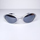 Vintage Oakley Sunglasses Jacket 1.0 Silver Frames Gray Lenses USA RARE 90s Y2k