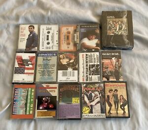 Vintage lot of 14 Cassette Tapes of mixed genres Rock Country Oldies and more!