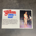 Andre The Giant WWE WWF Bio File Card Wrestling Superstars LJN Creased