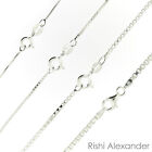 925 Sterling Silver BOX Chain Necklace All Sizes Stamped .925 Italy