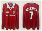 David Beckham 1999-2000 Manchester United Retro Premium Jersey Long Sleeve