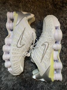 Nike Shox TL Men's Shoes White Silver AV3595-100 New With Defects Size  9.5