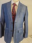 Jones New York Navy Blue Sport Coat 100% Cotton Blazer Suit Jacket Men's 36S
