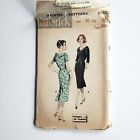 1950s Vintage Butterick 8562 Dress Frock Wiggle Pencil Dress Sewing Pattern
