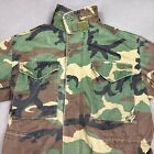 Alpha Industries Field Coat Mens Small Cold Weather Camo Woodland Made In USA