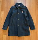 Danton Vetements de Travail Wool Vintage Overcoat 38 Small Navy Blue Japanese