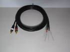DC PRO Audio Dual RCA to Bare  Speaker Subwoofer Shielded Cable