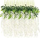 EZFLOWERY 6 Pack 3.6 Feet Artificial Wisteria Vine Hanging Flowers Garland Silk