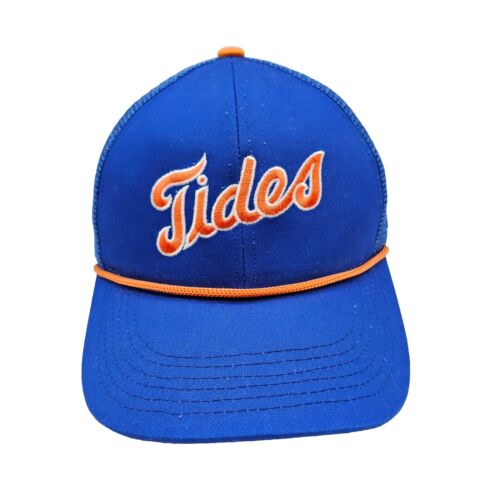 Norfolk Tidewater Tides Minor League Baseball Hat Cap Snapback Blue Orange Rope
