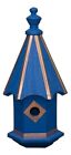 BLUEBIRD BIRDHOUSE - Bright Blue with Copper Trim & Accents Amish Handmade USA