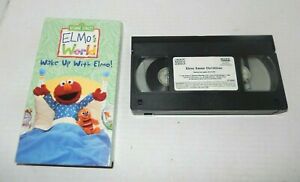 2 SESAME STREET ELMOS WORLD VHS Tapes Elmo Saves Christmas Wake Up With Elmo