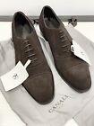 NWB CANALI SUEDE OXFORD SHOES 9M CHOCOLATE BROWN — MADE IN ITALY