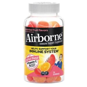 Airborne Immune Support Kids Assorted Fruit Flavor Gummies 75ct. EXP 04/2024