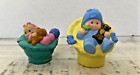 Fisher Price Little People Baby Holding A Bear Lot Of 2 Boy & Girl