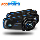 2X FODSPORTS FX8 AIR Motorcycle Intercom Bluetooth Headset Helmet HIFI Sound 1km