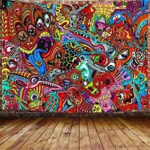 Arabesque Trippy Extra Large Tapestry Wall Hanging Psychedelic Fabric Room Decor