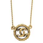 Chanel Medallion Pendant Necklace Gold 3298 133040