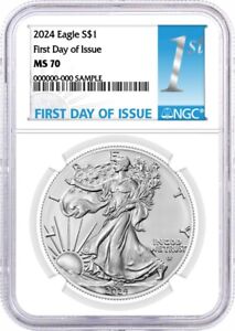 2024 $1 Silver Eagle NGC MS70 First Day of Issue 1st Label