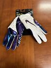 Sz Large Men - Nike Vapor Jet SE Iridescent White Blue Purple Football Gloves