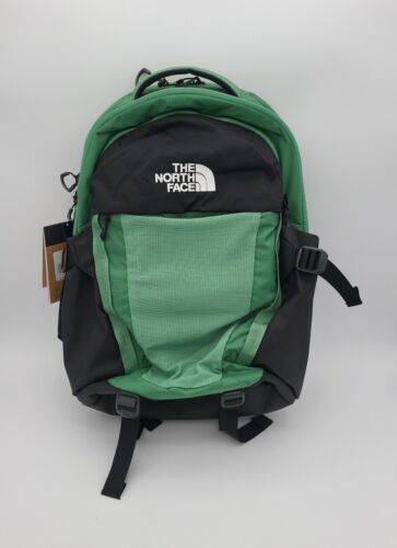 NWT Orig $109 The North Face Recon Mint Green /Asphalt Black Backpack 30L School