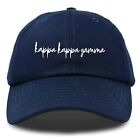 Kappa Kappa Gamma Cursive Sorority Hat Womens Embroidered Baseball Cap Navy Blue