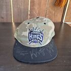 Mitchell & Ness Sacramento Kings Cap Fitted Hat Size 7 Camouflage Signed