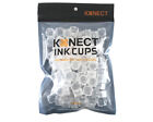 100pcs #12 Konect Ink Cups Clear Plastic Self Standing Tattoo Pigment Holder Cap