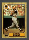 New Listing1987 Topps #320  BARRY BONDS / Pittsburgh Pirates Rookie Card - Read Description