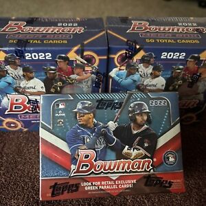 New ListingTwo 2022 Bowman Baseball Mega Box & One Blaster Box ~ Factory Sealed
