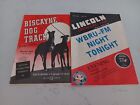 Greyhound Racing Program , Biscayne 1946 & Lincoln 1981 LOT - (2)