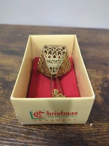 RARE Vintage Christmas Mementos Brass Hot Air Balloon Ornament, ONLY ONE ON EBAY