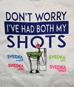Svedka Vodka I've Had Both Shots Flavored Vodka Promotional T-Shirt Large Adult